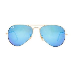 Ray Ban Aviator Flash Sunglasses in Blue